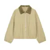 Ropa europea y americana para mujer transfronteriza, popular en AliExpress, chaqueta corta estilo ropa de trabajo con cuello de solapa