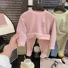 Conjunto de Ropa para el Hogar de Lana de Grafeno y Seda para Hombres, Mujeres y Niños, Algodón Amigable con la Piel, Pijamas de Manga Larga Cepillados, Ropa para el Hogar