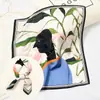 [Diseño Original] Pañuelo Cuadrado Pequeño Estilo Coreano Ins para Mujer Todo Combinación Estilo Occidental Pañuelo Decorativo Pañuelo de Primavera y Otoño Pañuelo Artístico