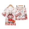 Pijamas de Verano de Manga Corta Finos para Niñas Transfronterizos 2025 Nuevo Traje de Verano para Niñas Ropa para el Hogar