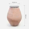 Macetas de Cerámica Estilo Wabi-Sabi, Adornos Decorativos Rojos Rústicos, Macetas de Cerámica Gruesa Vintage, Jarrón Cerámico Grande para Arreglo Floral en Mueble de TV de Entrada