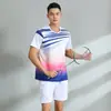 Traje de Bádminton para Hombres y Mujeres Pareja Verano Manga Corta Secado Rápido Transpirable Voleibol Tenis Competición Tenis de Mesa Traje