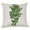 Amazon Wish Transfronterizo Moderno Minimalista Pintura al Óleo Estampado de Hoja de Planta Funda de Almohada Cojín para Coche