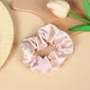 Goma para el pelo tipo scrunchie de color sólido estilo coreano, de seda sintética, simple y suave con el cabello, accesorio para coleta para mujer, al por mayor