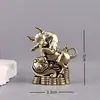 Toro de la Fortuna de Latón Puro Doce Signos del Zodíaco Adorno de Toro Retro Decoración de Escritorio Mascota de Té Artesanías Adorno