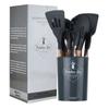 Nuevos fabricantes en stock Amazon gris oscuro mango de madera utensilios de cocina de silicona herramientas de cocina antiadherentes europeas transfronterizo