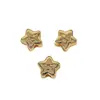 Colgante de Estrella Durmiente de Doble Cara con Agujero Recto de 12 mm Separadores para Cadena de Teléfono Móvil Cuentas Espaciadoras Bolsas de Expresión Estrella DIY Material de Accesorios para Joyería