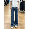 Pantalones de Trabajo Americanos Retro de Verano para Hombre, Pantalones de Trabajo Rectos Acampanados, Jeans de Corte Limpio Ajustados