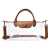 Bolso de Mano Transparente de Gelatina de PVC para Mujer, Cruzado Impermeable de un Solo Hombro, Estilo Longchamp, Bolsa Ita