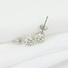 Novas moda brincos Shambhala em prata de lei 925 com diamantes completos brincos simples da moda para mulheres joias de orelha para estudantes atacado