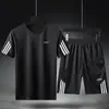 Traje Casual de Verano para Hombre Talla Grande de Estudiante Moda Estilo Coreano Holgado para Correr Fitness Transpirable de Secado Rápido Traje Deportivo