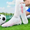 Nuevos zapatos de fútbol de corte bajo para hombres y mujeres, adecuados para césped artificial, tacos largos AG y tacos de césped, para competición y entrenamiento, venta al por mayor