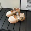 Zapatos Mary Jane para Niñas Estilo Otoño Lazo Zapatos de Princesa Suela Suave Zapatos de una Sola Pieza Zapatos de Cuero para Niños 6-12 Años Zapatos Negros de Rendimiento