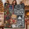 Manta de Franela Polar con Tema Navideño Impresión Digital Suministro Exclusivo Transfronterizo Dropshipping Cubierta de Sofá Manta Siesta de Oficina