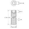 Tornillo de cabeza hexagonal de acero inoxidable 304 con extremo plano y cabeza plana DIN913, tornillo sin cabeza, M3-M10