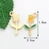 Fabricante de Acessórios de Joias de Flor Rosa, Atacado de Joias DIY Artesanais de Liga, Acessórios de Joias DIY com Gotejamento de Óleo Transfronteiriço