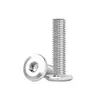 Tornillos para Muebles de Zinc Blanco de Cabeza Hexagonal Avellanada Tornillos de Cabeza Plana Biselada Tornillos Electromecánicos para Muebles M4M5M6M8M10
