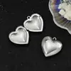 Venta Caliente Acero Inoxidable Forma de Corazón Patrón Redondo Caja de Fotos Abrible para Novia Colgante Conmemorativo de Pareja de Gama Alta