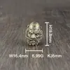 Colgante de Cuchillo Zhong Jing Ping an de Latón Colgante de Personaje Mítico Blanco y Negro Mitad de Cara Máscara de Bestia Hombre Lobo Calavera Lote