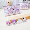 Clip de cuenta de mano de acrílico de dibujos animados, forma linda de corazón de niña, clip de nota japonés Sanrio, clip de foto, clip decorativo