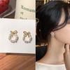 Pendientes Coreanos Simples y Compactos para Mujer, Pendientes de Lazo de Moda y Elegantes, Nuevo Estilo 2022