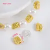 Cuentas Texturizadas con Formas Irregulares, Chapado en Cobre Oro de 18 Quilates, Cuentas Sueltas tipo Plata, Joyería para Pulseras DIY, Accesorios Hechos a Mano