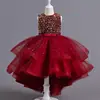 Vestido de Princesa, Vestido de Dama de Honor, Vestido Tutú, Vestido para Pasarela Infantil, Vestido de Noche para Concierto de Piano, Vestido de Piano Infantil