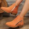 Botas Martin con cremallera lateral de talla grande 43 transfronterizas, botas cortas para mujer, nuevas botas cortas para otoño e invierno, comercio exterior de Europa y Estados Unidos, fabricantes al por mayor de botas cortas para mujer