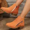 Botas de mujer transfronterizas 2026, botas Martin con cremallera lateral, botines, botas de mujer, otoño/invierno, exportación, botines de mujer talla grande, venta al por mayor de fabricante