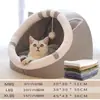 Casa para Gatos para Todas las Estaciones, Casa de Verano para Gatos, Cama Cerrada para Gatos Pequeños, Casa de Verano para Perros, Suministros de Calentamiento para Invierno
