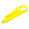 Fangbei Mini Herramienta de Ferretería Portátil Cuchillo Pelacables Hoja Curva Cuchillo Pelacables de Red Aislado Cuchillo Amarillo Pequeño Simple