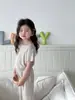 Conjunto de Ropa de Casa Acanalada para Niños, Estilo Verano, Pijama de Manga Corta para Niñas, Delgado y Usable Afuera, Estilo Simple Japonés Ropa para Aire Acondicionado