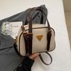 Exterior Sencillo Color Contraste Retro Bolso Pequeño para Mujer 2024 Nuevo Otoño e Invierno Bolso Almohada Portátil con Texto Bolso Bandolera para Viajero