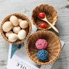 Prato de frutas secas de vime imitação cesta de armazenamento de lanches de mesa doméstica criativa KTV restaurante lanche cesta de lanches estilo japonês
