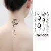 Nuevas pegatinas de tatuaje temporales negras individuales transfronterizas, pegatinas personalizadas para la cara, pegatinas para el brazo, pegatinas para la clavícula, pegatina de tatuaje