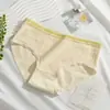 En stock lencería mujer algodón transpirable cómoda no pellizca cadera pura algodón mujer lencería cintura media simple color liso fábrica venta al por mayor