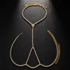 AliExpress nueva cadena de pecho de moneda de venta caliente moda simple cadena de cuello y cuerpo triangular para mujer