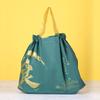 Bolsas para llevar con cordón, Bolsas desechables con cordón para entrega de alimentos, Empaque esmerilado para ensalada de frutas, Bolsas de mano con cordón