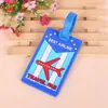 Etiquetas de bagagem macias de silicone personalizadas, etiquetas de embarque de viagem de borracha macia em PVC de desenho animado e etiquetas com logo criativo feitas sob medida