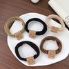 Anillo de Toalla Simple Cuerda para el Cabello Elástica Sin Costuras de Oso Cuerda para el Cabello de Tendón de Goma Anillo para el Cabello Duradero Adorno para el Cabello de Cola de Caballo Alta