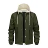 Otoño/Invierno 2026 Chaqueta Abrigo Deportiva Casual para Hombre para Exteriores de Corte Holgado Versátil Cintura Elástica Bolsillo Grande con Capucha
