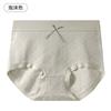 Algodón de Alta Calidad 40S Ropa Interior de Algodón para Mujer Jacquard Cintura Alta 10A Bacteriostática Seda de Morera Inferior Talla Grande Bragas Mujer