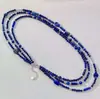 Collar de Lapis Lázuli Natural de Alta Calidad con Diseño de 4 mm Cadena para Clavícula Cadena para Suéter