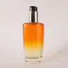 Nueva Botella de Vidrio para Aceite Capilar 30ml 50ml 100ml Naranja Degradado Cónica de Fondo Grueso Botella para Aceite Esencial Loción