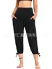 Calças de Treino Macias e Largas de Cintura Alta Femininas, Calças Esportivas, Calças Casuais, Calças de Corrida, Calças Capri de Yoga, Calças Cropped para Mulheres