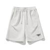 Shorts Casuais Plissados com Design Tridimensional, Novo Estilo de Verão, Textura Retrô, Caimento Solto, Bordado de Letras, Shorts Esportivos de Cinco Pontas