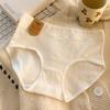 7A algodão ~ roupa íntima de algodão não tingido, virilha respirável feminina, padrão escuro, jacquard, algodão macio e encerado, calcinhas preguiçosas femininas