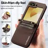 Adecuado para Samsung Z Flip7/6 Funda de Cuero para Teléfono Móvil Correa Cruzada Funda para Teléfono Móvil Z Flip5 Tapa Flip con Tarjeta 70% de descuento Apilar 4