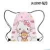 Nuevo producto 3D Hello Kitty Dibujos animados Lindos Mochila con cordón Hello Kitty Sanrio Mochila escolar con bolsillo con solapa para pantalones