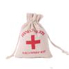 Bolsa de embalaje para botiquín de primeros auxilios de algodón y lino al por mayor de fábrica Kit para la resaca de la Cruz Roja Bolsas para el kit de la resaca